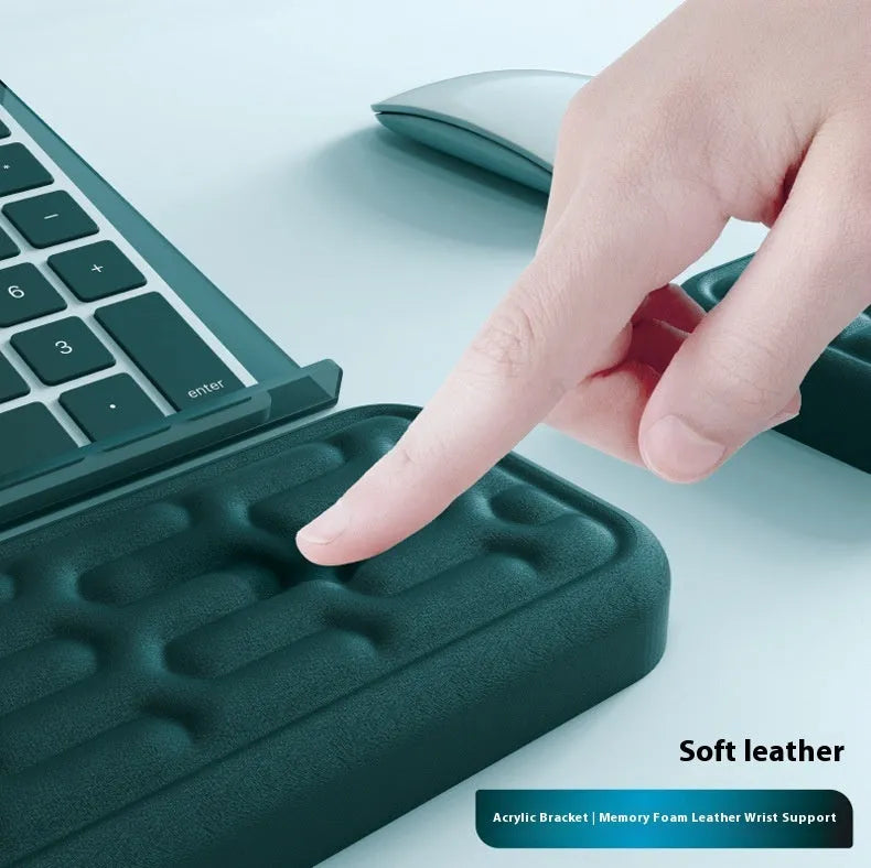 Double sided keyboard and mouse pad with memory foam wrist support in various colour options