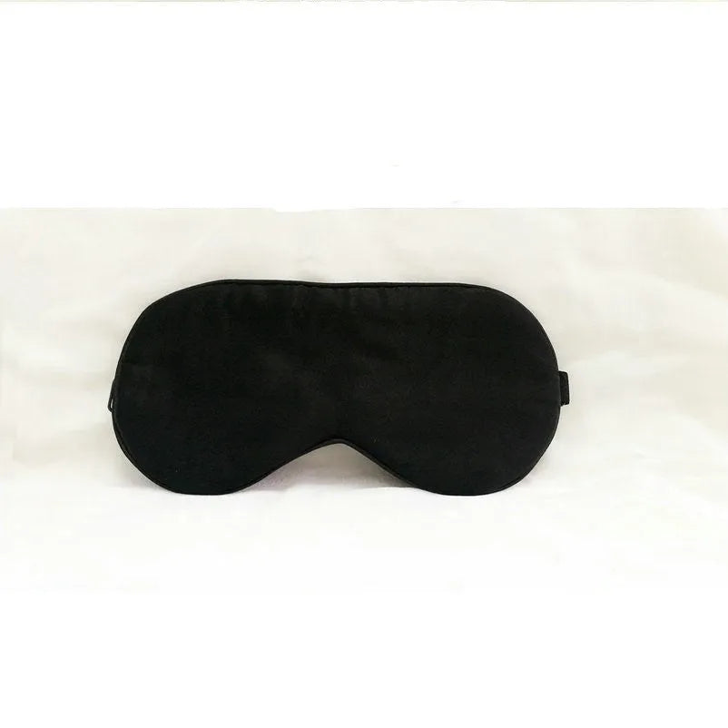 Silk eye mask in peacock blue with adjustable strap, lightweight 20g sleep blindfold