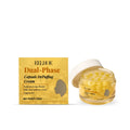 Dual-phase capsule depuffing cream 50g jar with cream and yellow beads containing aesculus and hyaluronic acid