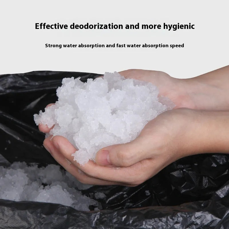 Disposable urine curing agent powder with garbage bag for outdoor travel and car emergency use