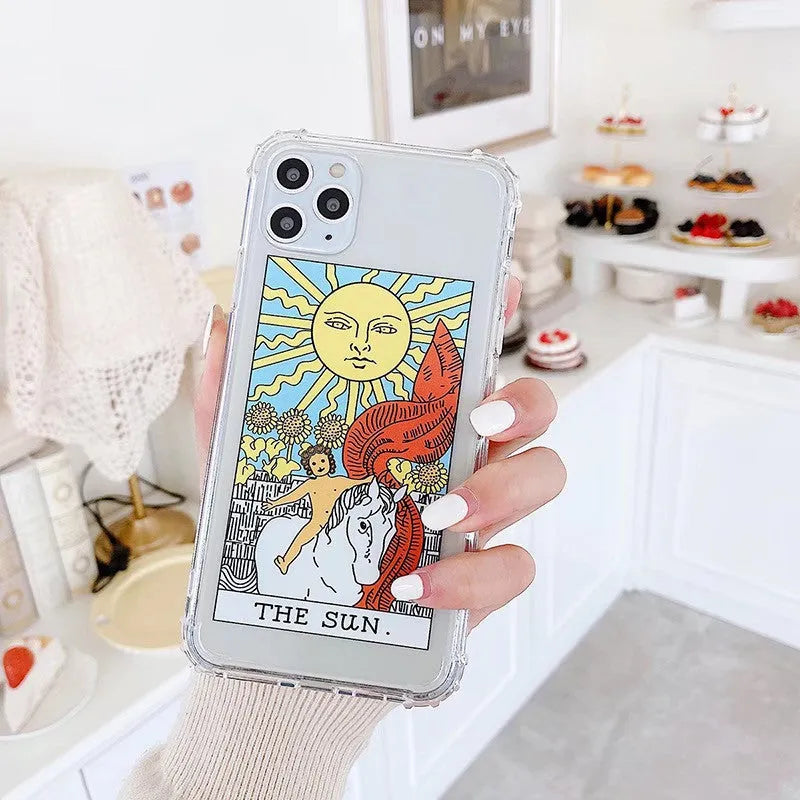 Mythology comic graffiti phone case in Moon colour for iPhone