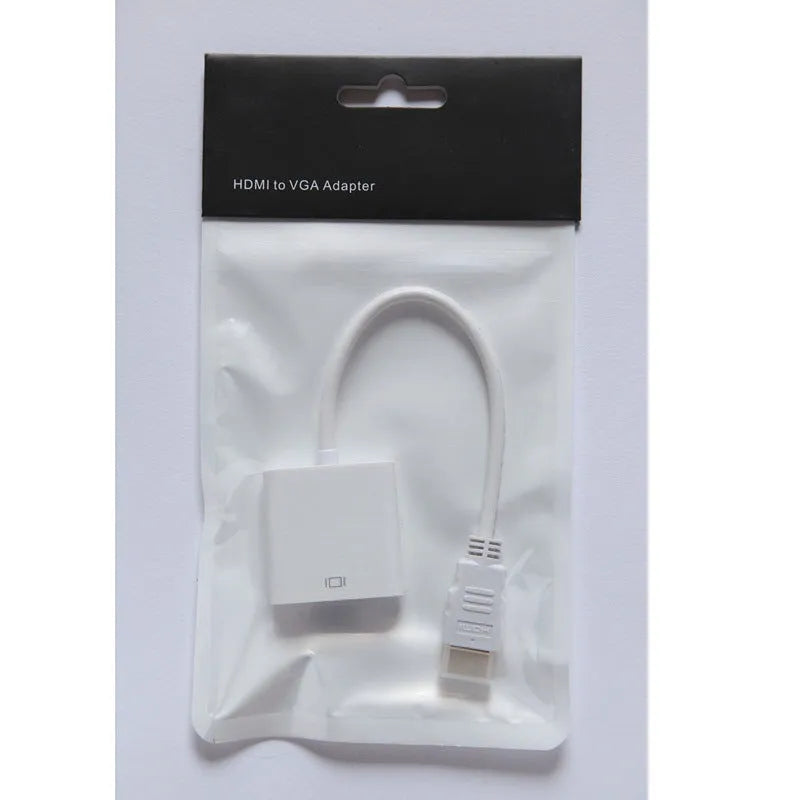 HDMI to VGA bus HD converter cable 0.3m, black, with copper wire and female VGA connector