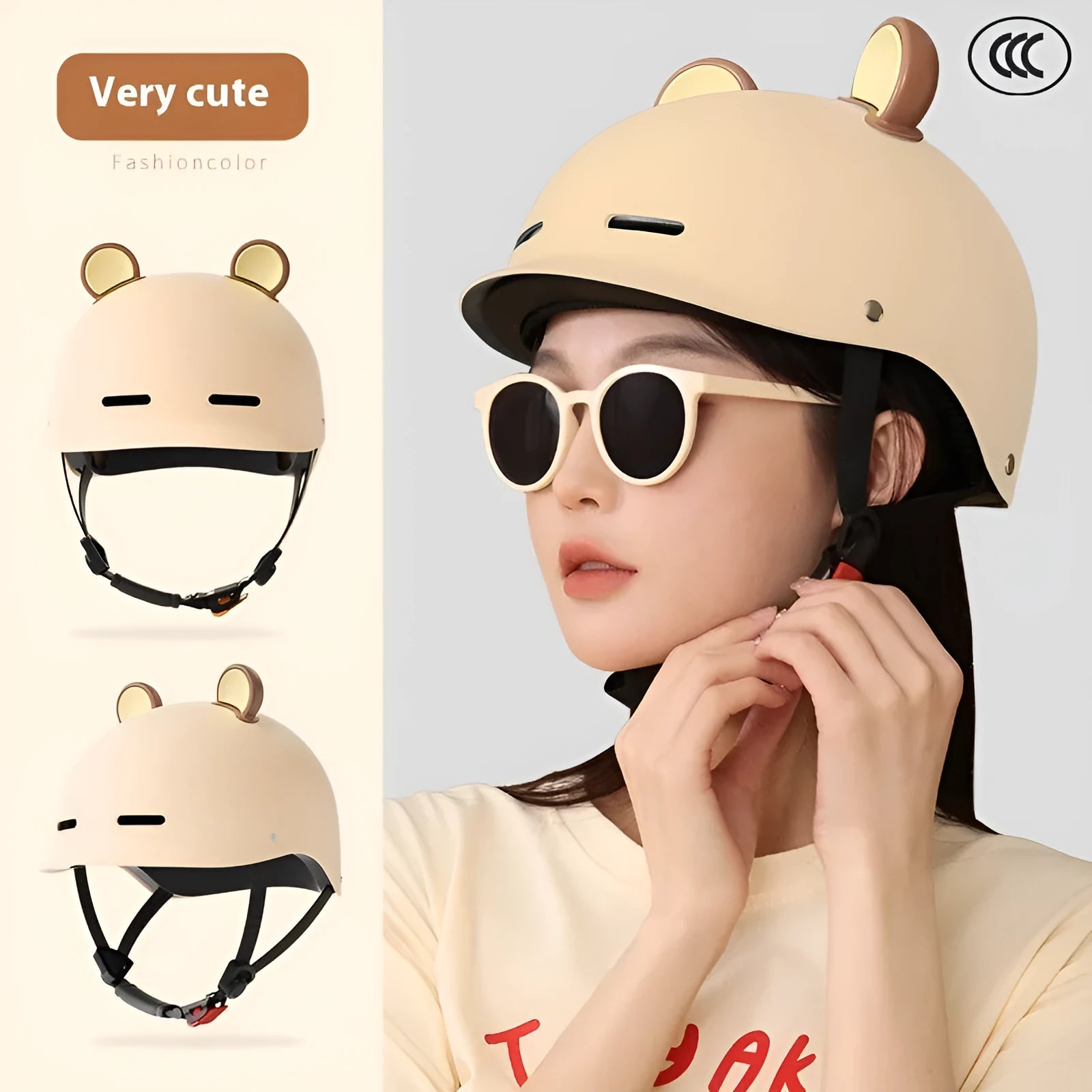 Seasons universal 3C certification electric bicycle helmet ABS material multiple colours mocha coffee brown Norwegian blue