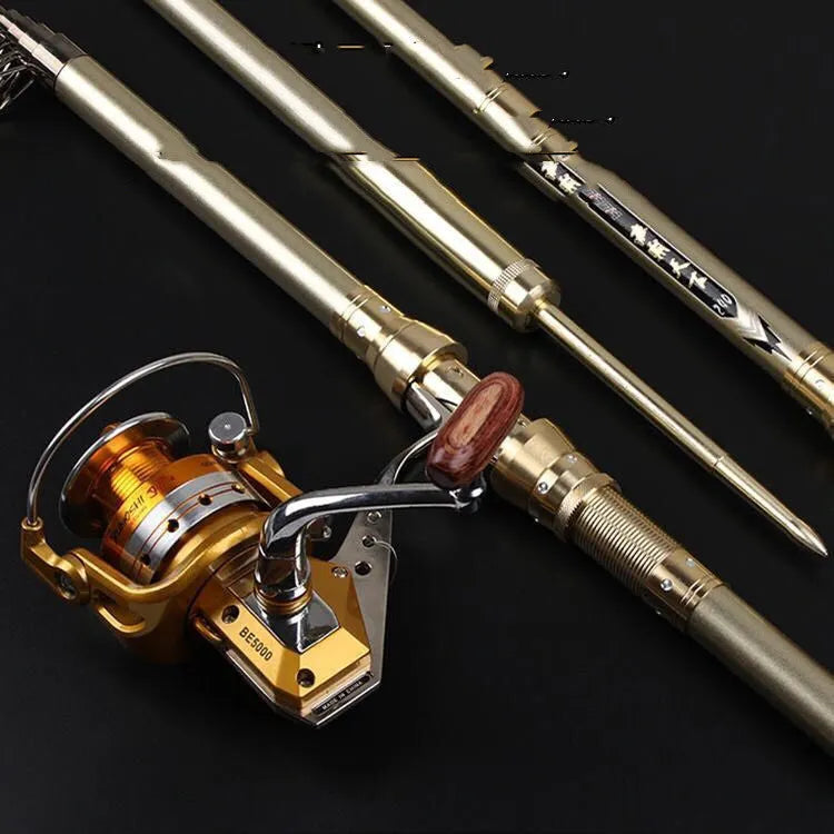 Super hard carbon sea fishing rod Tyrant Gold with ground plug, available in 2.1m to 3.6m lengths