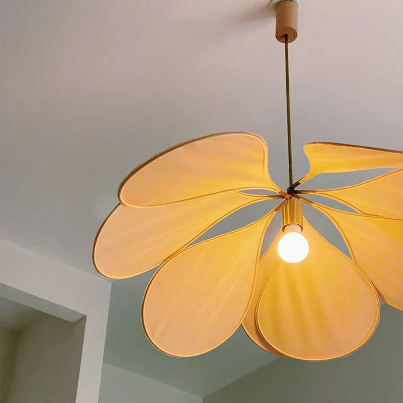 Cloth-craft hanging lamp Bohemian style white 60cm diameter ceiling chandelier