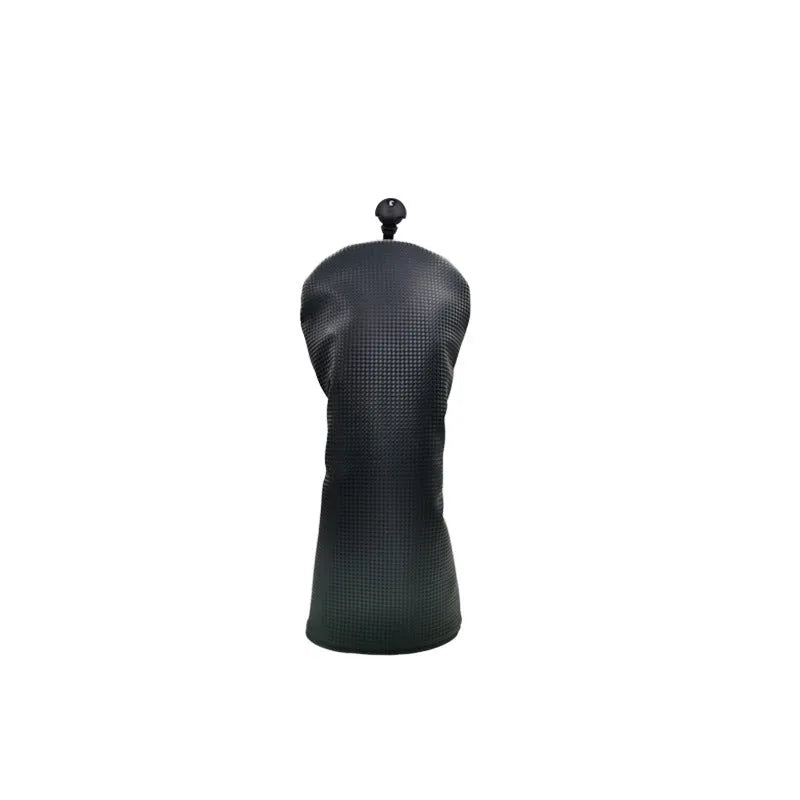 Black golf club cover for No.1 wood, fairway wood, or iron wood club head protective sleeve