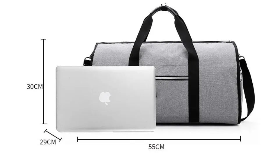 Medium cylindrical travel bag in waterproof Oxford cloth available in black, blue, light grey and red
