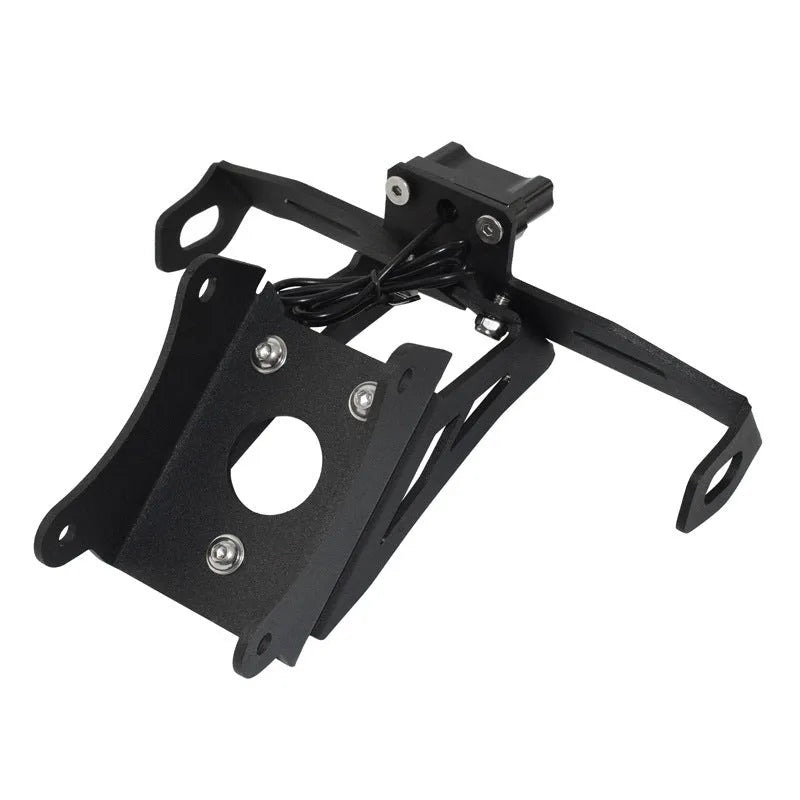 Black aluminium alloy Honda motorcycle rear license plate holder with short tail design