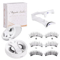 Portable magnetic false eyelash organiser with integrated soap holder made from chemical fibre