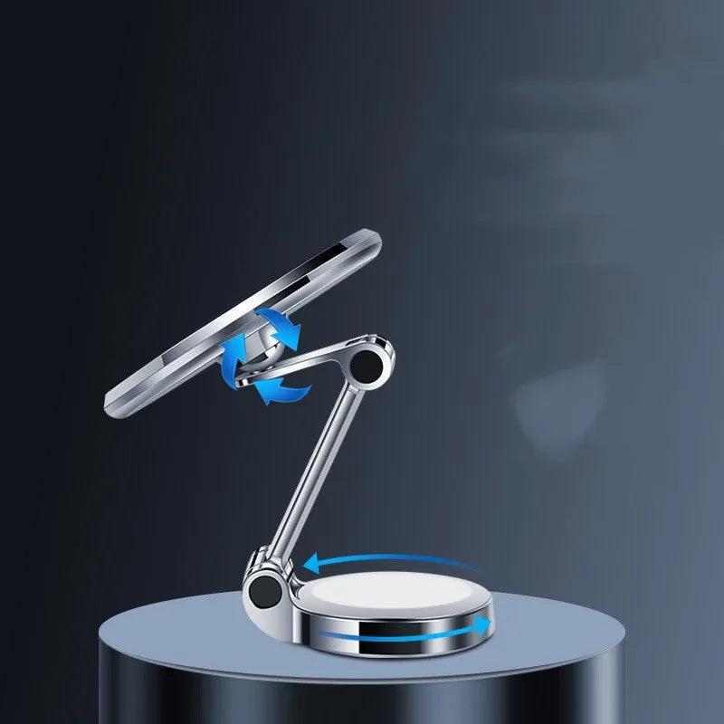 360 degree rotating car phone holder with magnetic adhesive mount in black or silver