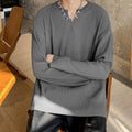 Plus size striped texture draping solid colour pullover top in black, long sleeves, loose fit polyester