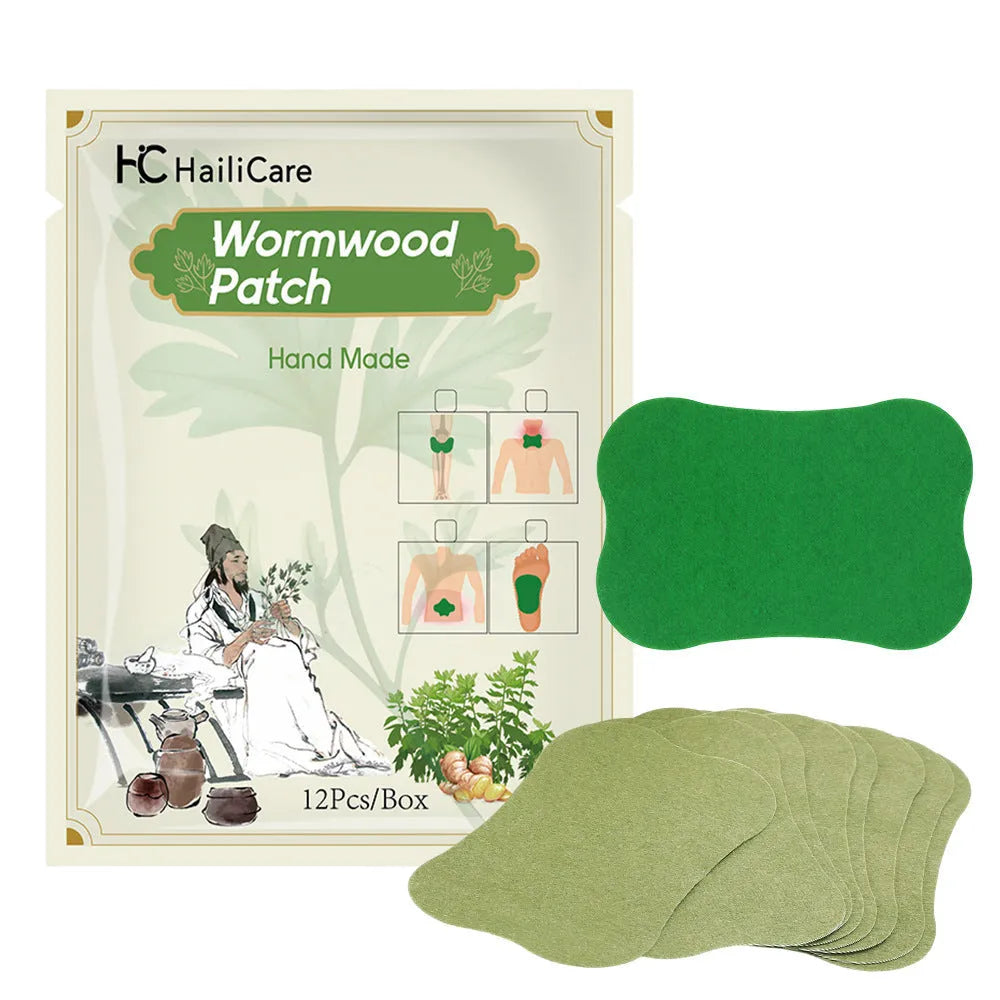 Chinese mugwort paste knee lumbar cervical foot patch 12 stickers bag with herbal ingredients