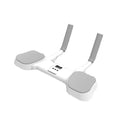 White flat support trainer with alloy aluminium frame and ABS plastic components for home fitness training