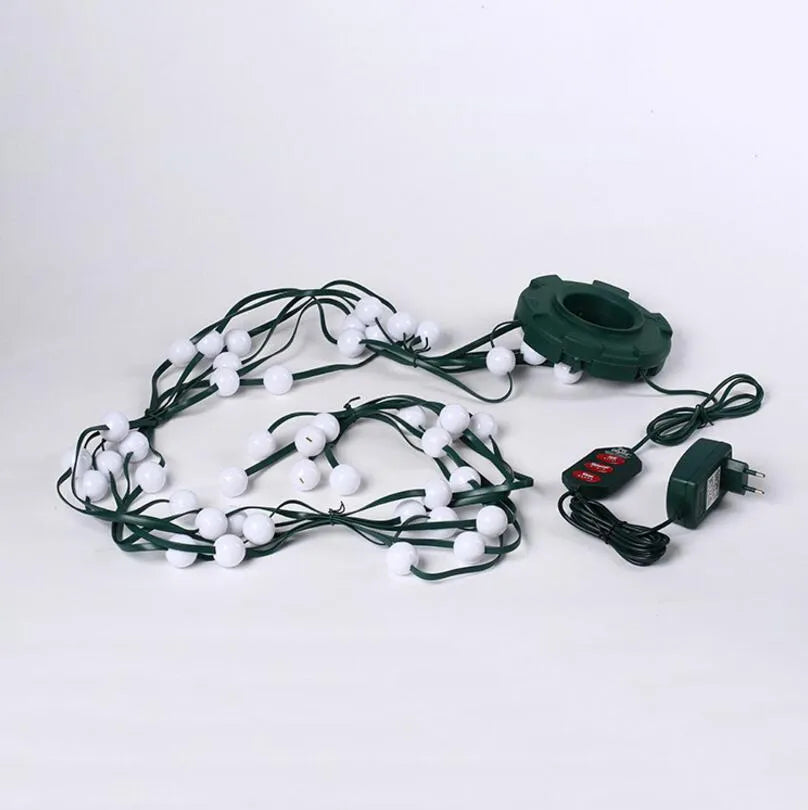 64 LED Dazzler shower tree lights on a Christmas tree, 1.8 metre length, with colourful illumination