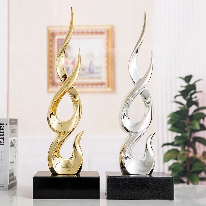Solid resin high-rise festival decoration ornament in a choice of colours including gold, silver, red, and transparent gradients.