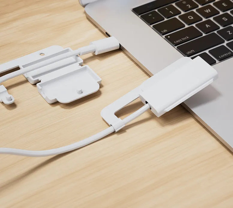 White thickened anti-electric shock protective sleeve for children's data cable safety
