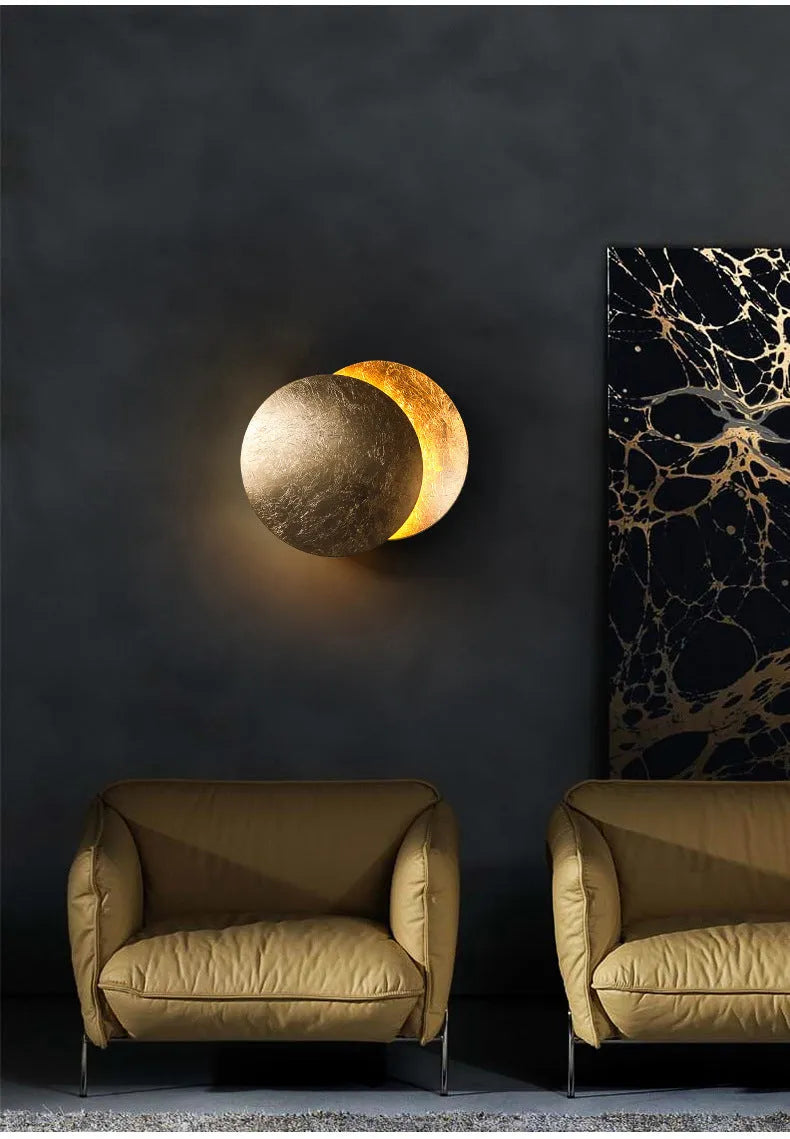 Modern minimalist aluminium night light 250mm height 20cm diameter golden finish bedside lamp
