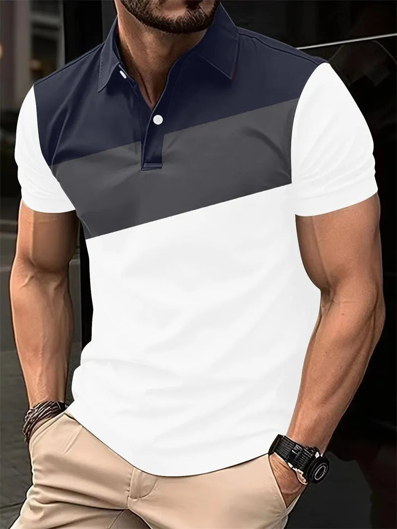 Men's loose fit 3D digitally printed T-shirt in colour LM-PL047 with short sleeves