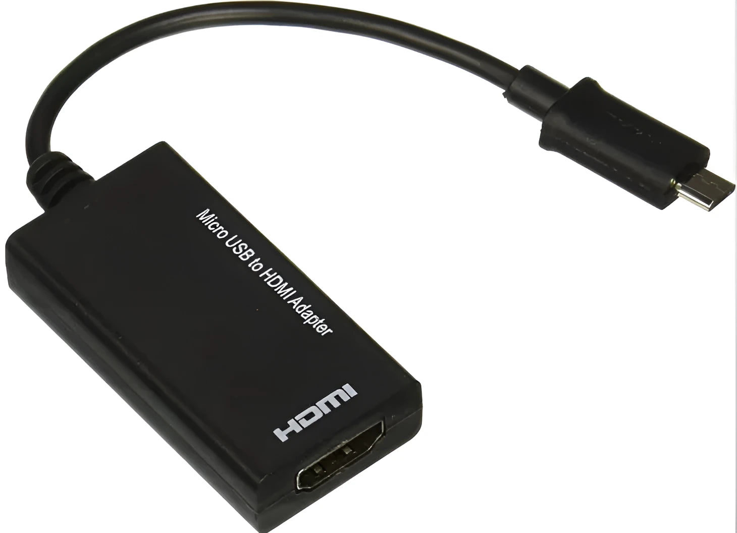 Black DisplayPort to HDMI adapter cable 12cm with ABS connector housing