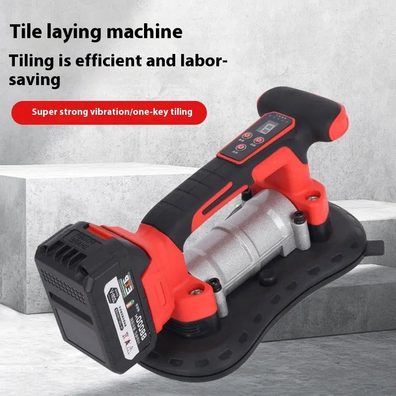 Electric tile laying machine with rechargeable battery for wall and floor tile installation