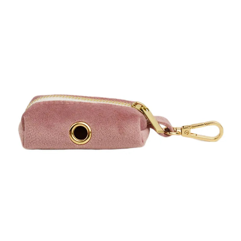 Light purple pink velvet dog collar with matching leash and vest accessory set.