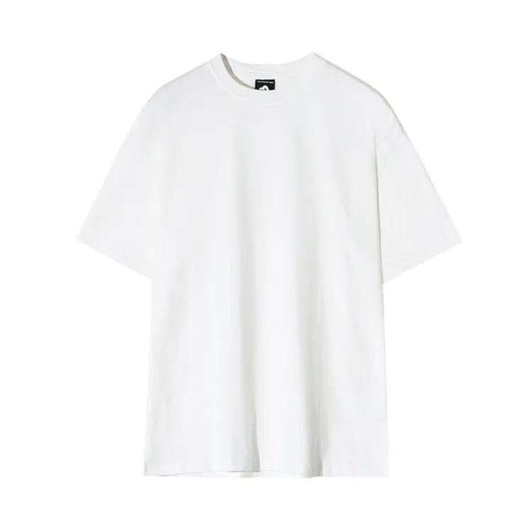 Men's slim-fit cotton t-shirt in white and black colours with half sleeves