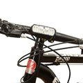 Black bicycle headlight with ABS housing, XPG-LED, and wave induction feature, 350 lumens output