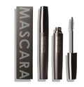 Long curling waterproof mascara in two styles for dense locked lashes with non staining durable formula