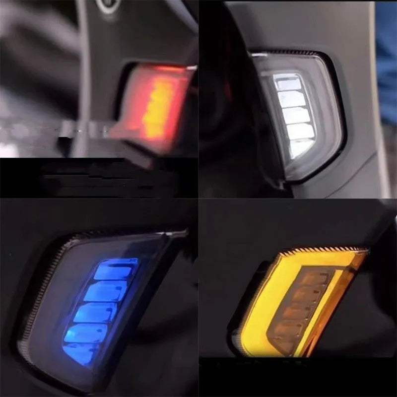 LED turn signal steering lights for Yamaha NMAX155 scooter in blue/yellow colour combination