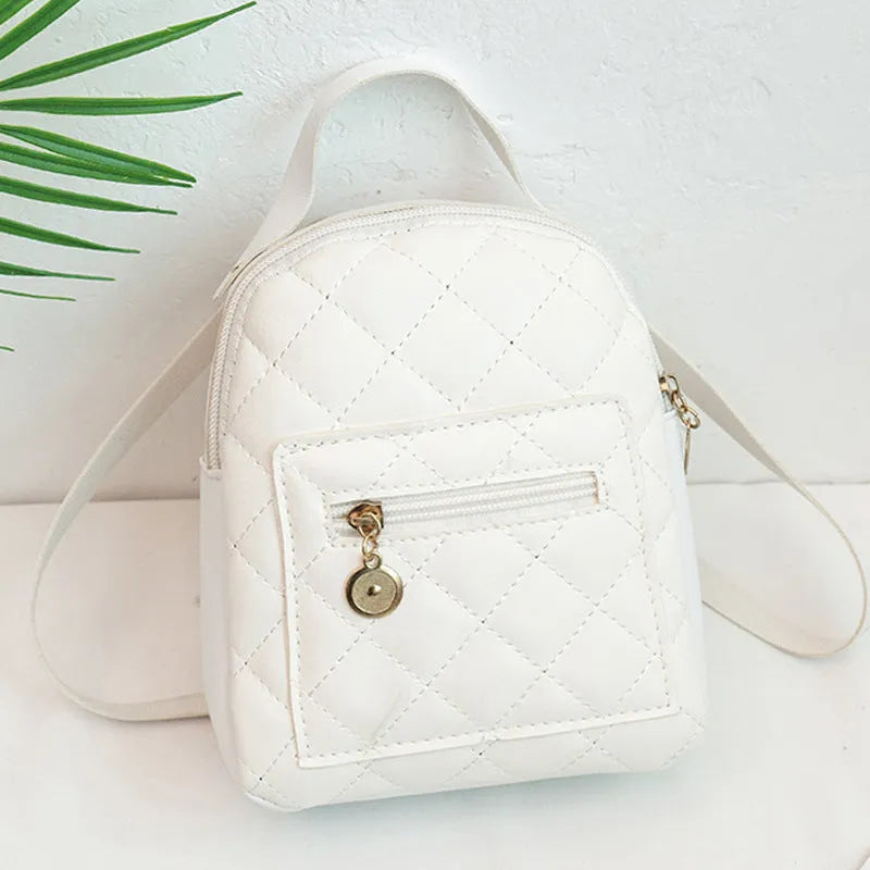 Girls' Korean style embroidered hardback bookbag backpack in black, pink or white colours