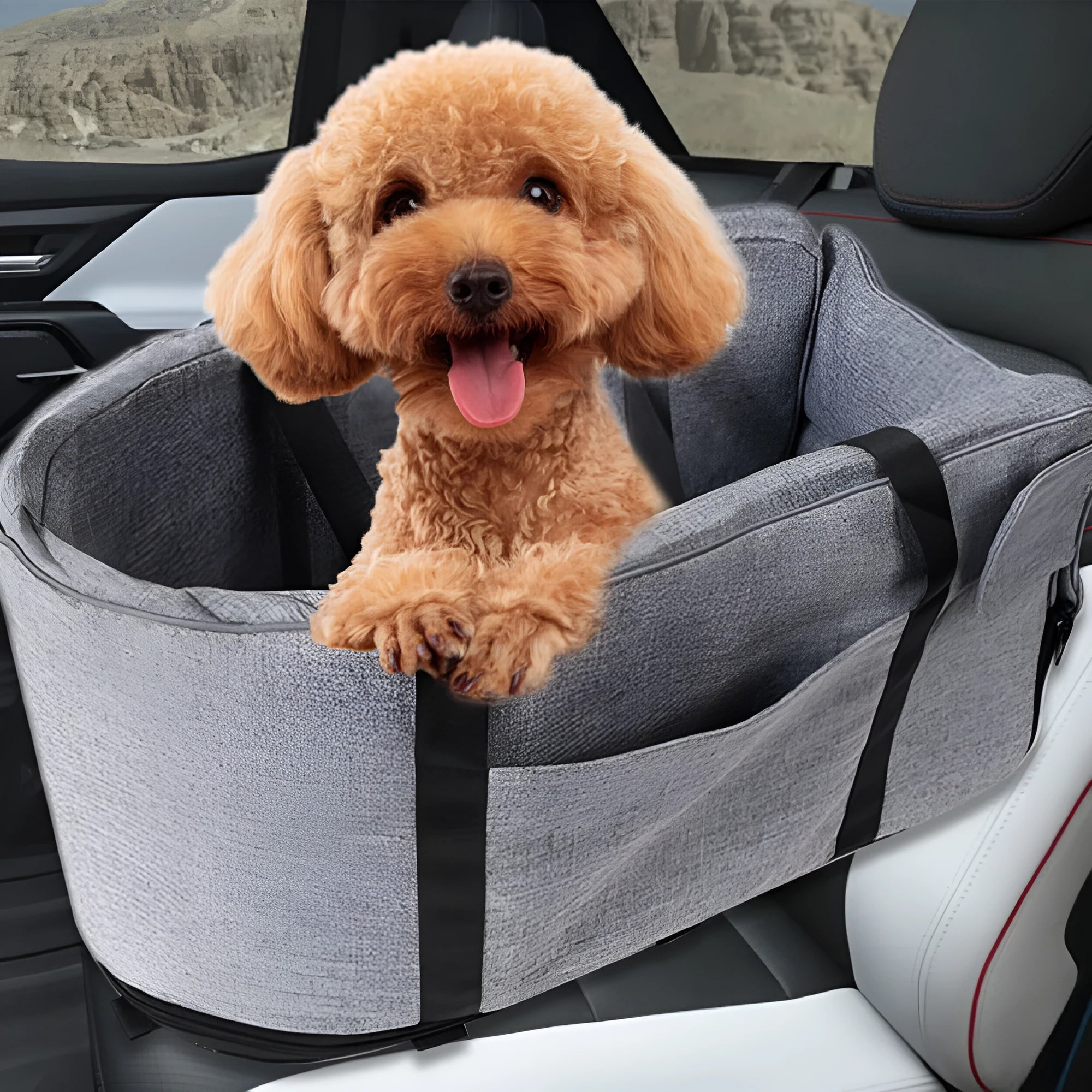 Outdoor cloth dog kennel with carry handle in multiple colour options including blue, grey, red, and grey mesh