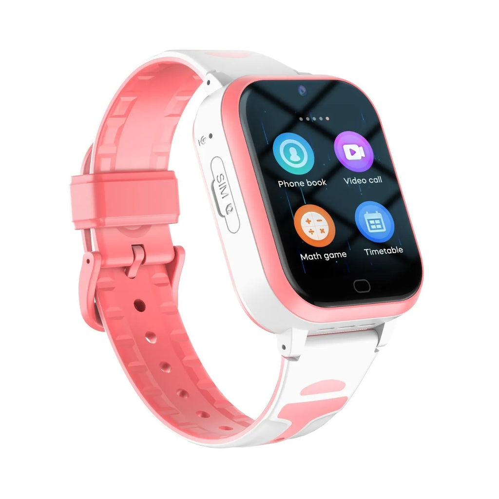 Child smart phone watch with 1.83 inch screen, 4G waterproof, in black colour, with touch button interface