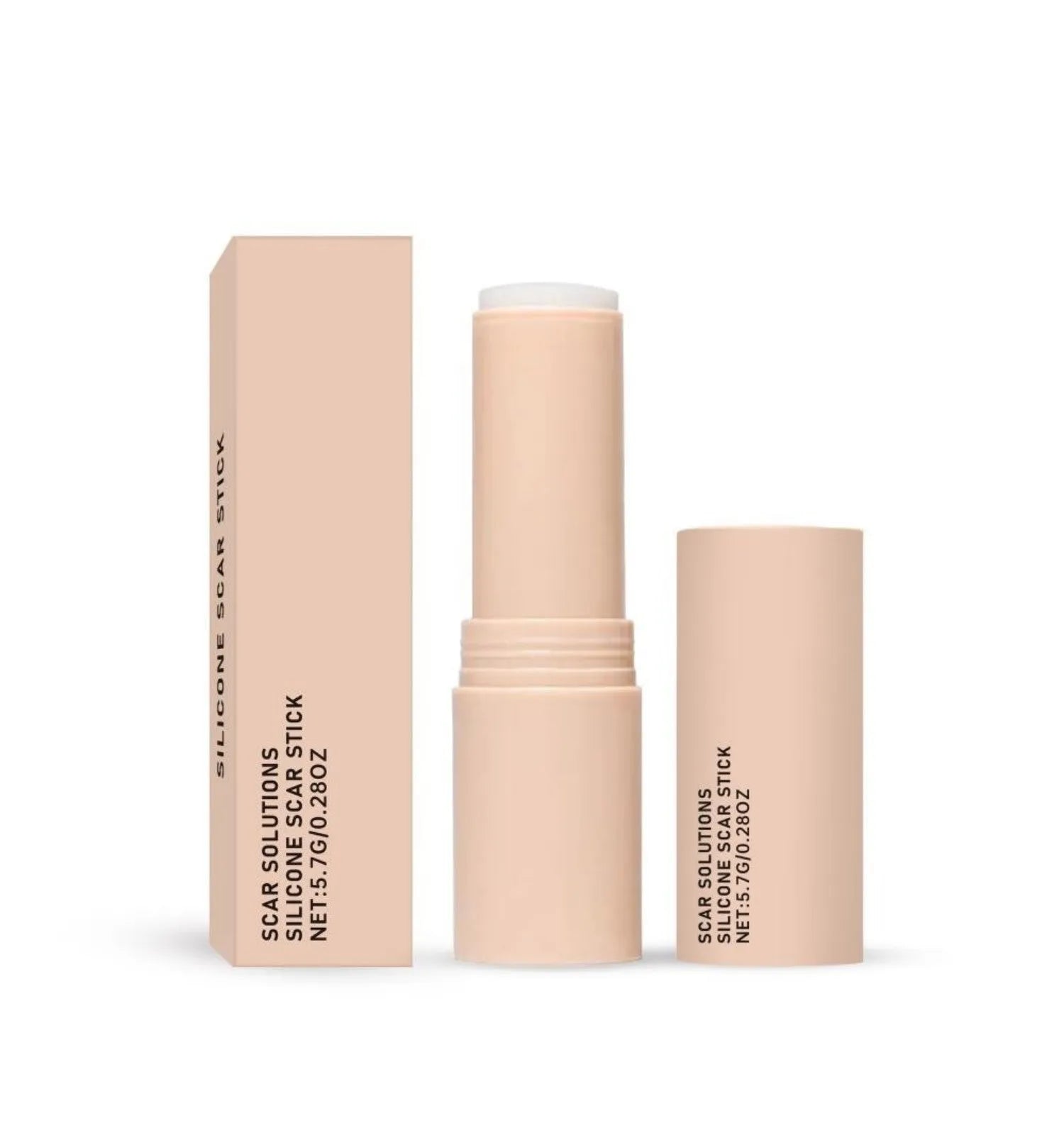 Silicone scar stick balm with hyaluronic acid and Centella asiatica, available in two style options