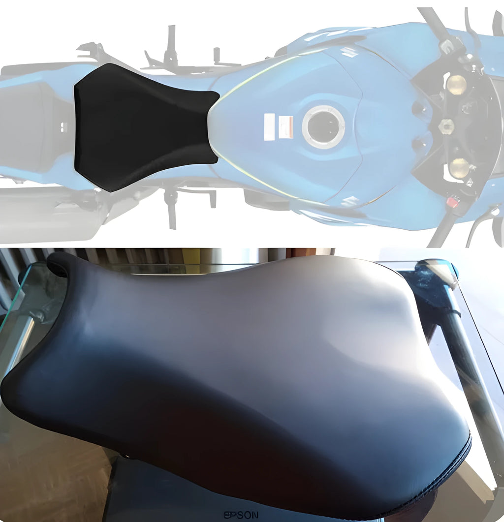 Suzuki GSXR1000 motorcycle seat covers in PU leather for front and rear seat protection