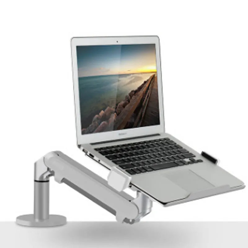 Aluminium laptop cooling stand with hover design in silver colour