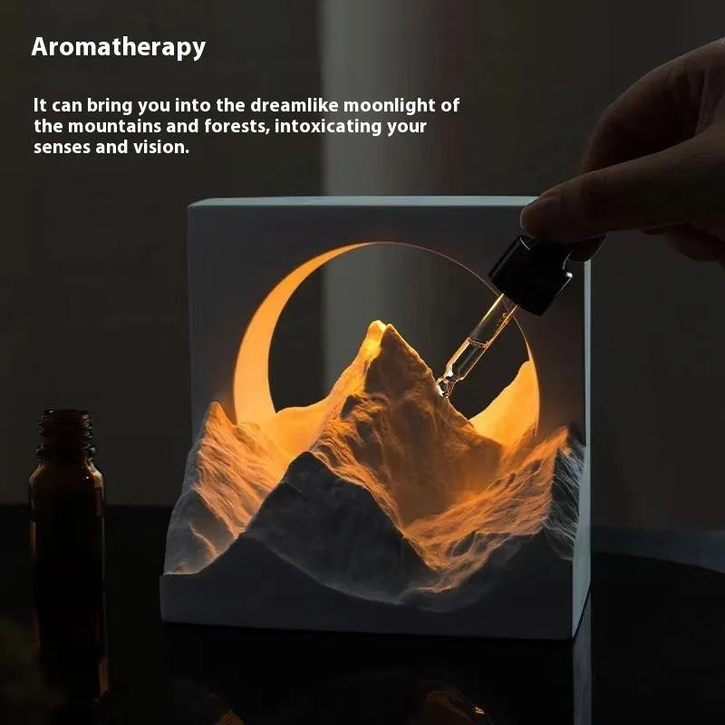 Creative aromatherapy expanded stone night light in Rizhao Jinshan L-shaped design with gypsum material and modern simplicity style