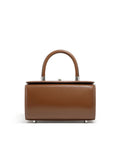 New leather one-shoulder crossbody women's bag in cowhide box shape with clamshell opening