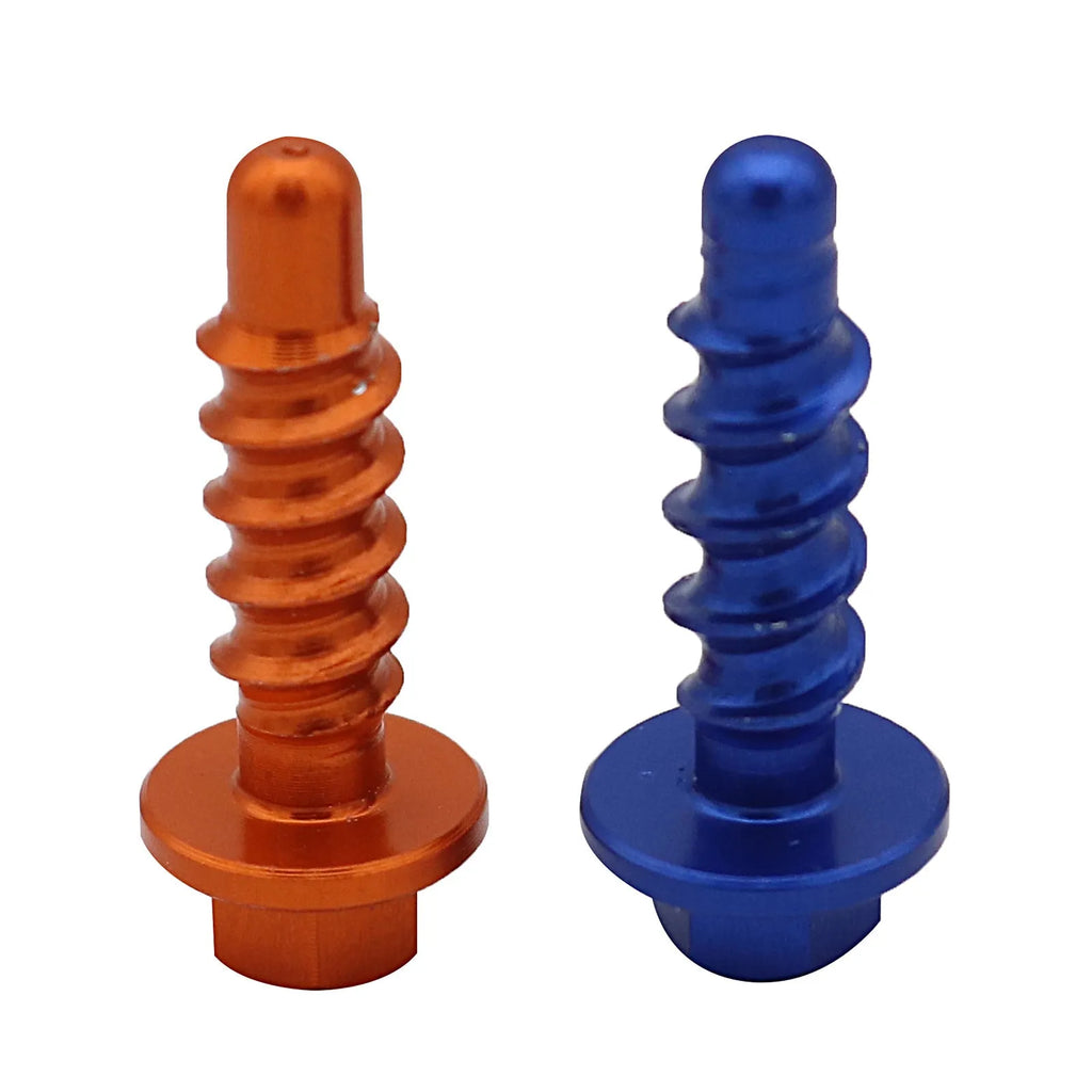 Ten self-tapping T6061 aluminium screws in mixed colours orange blue black red for KTM off-road motorcycle modification