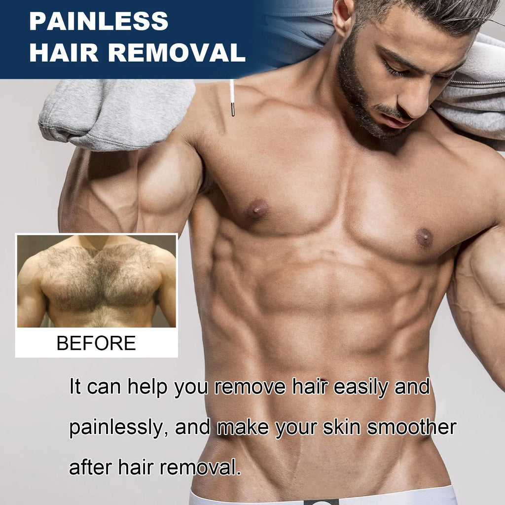 Men's hair removal cream tube for face beard armpit hand leg body grooming