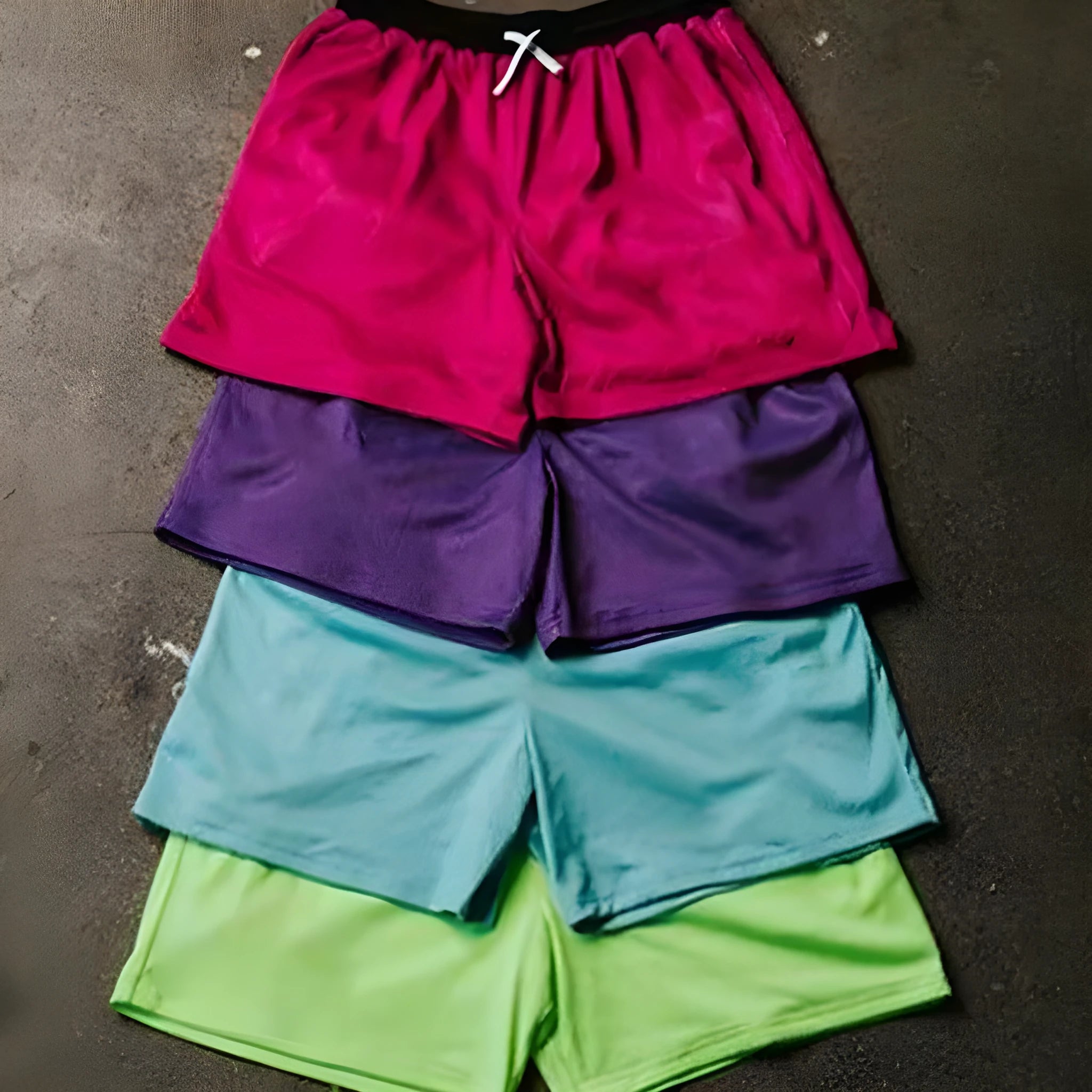 Men's mesh quick-drying shorts in solid colours for summer running and fitness training