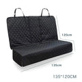 Black Oxford cloth car pet mat measuring 135x120cm with zipper fastening for rear seat protection