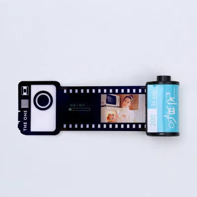 Memory colour film album in Kodak yellow wooden box with matching tote bag