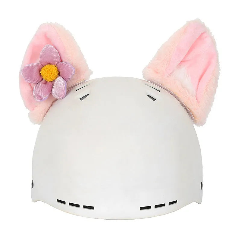 Plush fabric cartoon character helmet cover set showing multiple design options for cosplay use