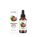 30ml glass bottle of guava seed oil facial serum with dropper.