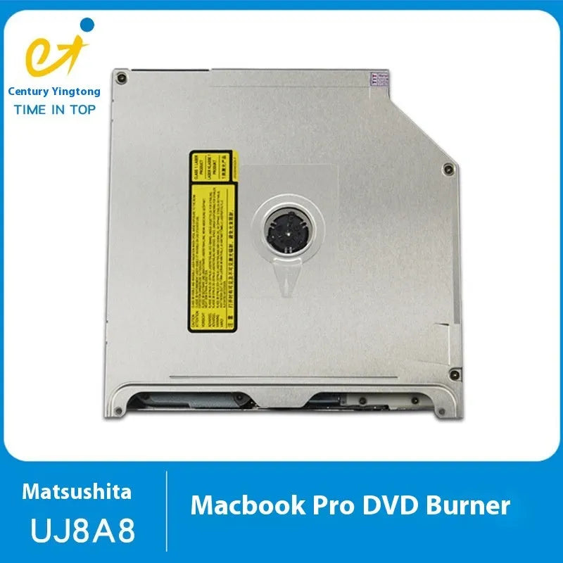 Silver internal SATA optical drive for MacBook Pro 13 laptop, model UJ8A8.