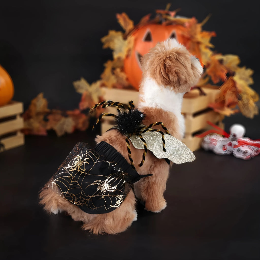 Halloween costume suit for a dog, shown in a single colour, sized S, M, L, or XL.