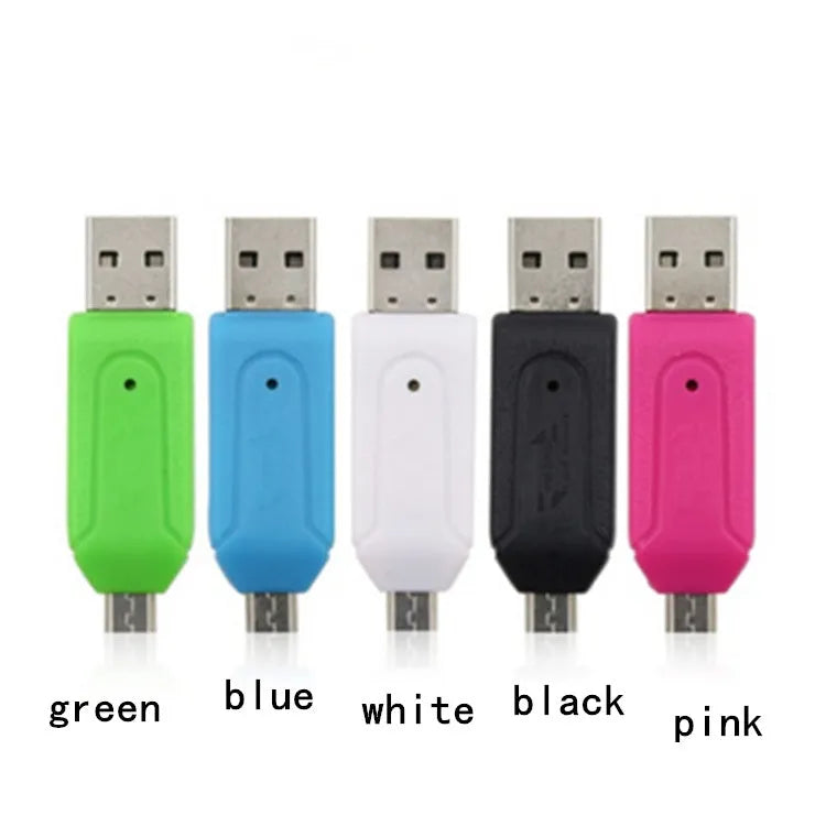 USB OTG dual-purpose card reader for Android phones and computers in five colour options