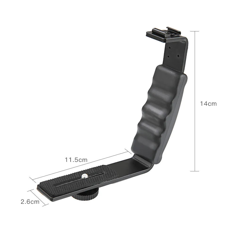 Black aluminium alloy mobile 2/3 stabilizer handheld holder for smartphone video recording