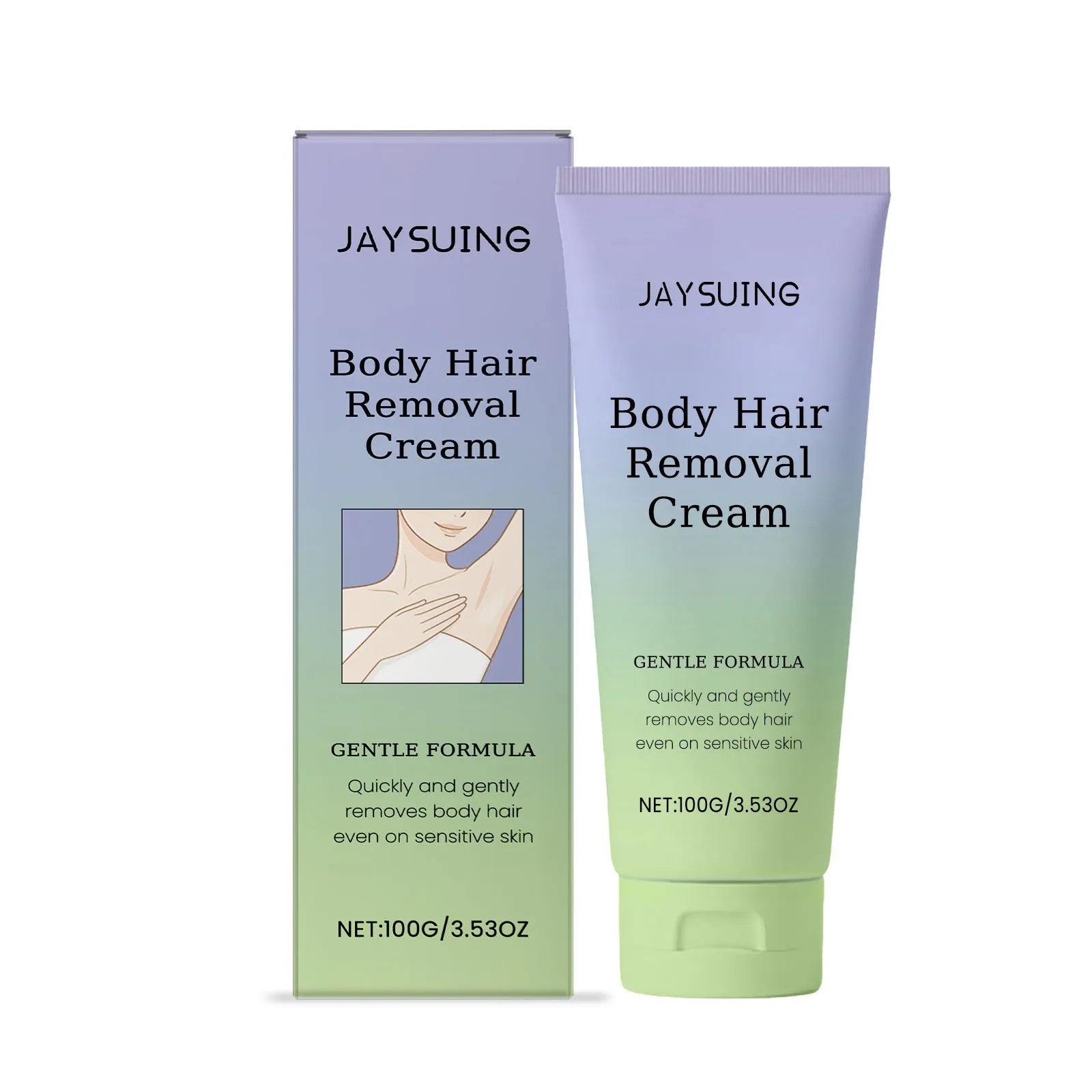 Moisturizing Care Oil hair removal cream 100g tube with glycerin and witch hazel for body hair removal