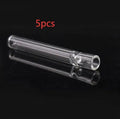 Telescopic glass smoke pipe with clear straight suction nozzle in transparent style
